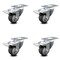 Service Caster 3.5 Inch Thermoplastic Rubber Swivel Top Plate Caster Set with Total Lock Brake SCC-TTL20S3514-TPRB-4 - alternate 1